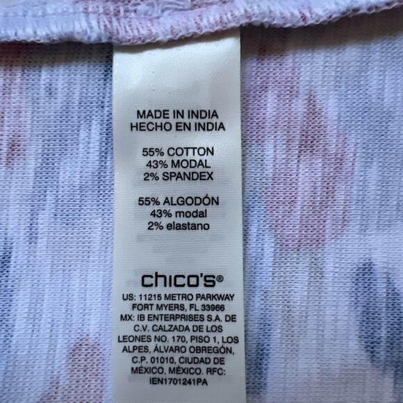 Chico's Dress Size 4/US 20 Multi Color Abstract Sleeveless Boho Tank Knee Length - Picture 6 of 9